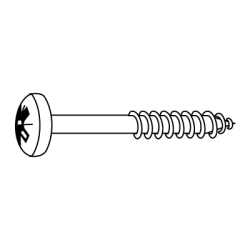 CHEMITOOL FASTENERS Chipboard Screw Pan Head POZIDRIV Partial Thread DIN 7505B 6X70/60 Yellow Passivated
