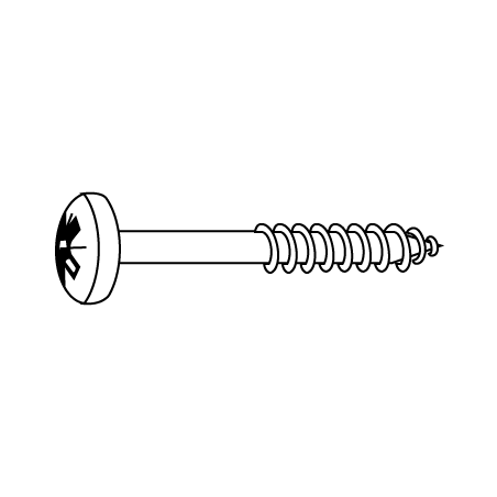 CHEMITOOL FASTENERS Chipboard Screw Pan Head POZIDRIV Partial Thread DIN 7505B 6X70/60 Yellow Passivated