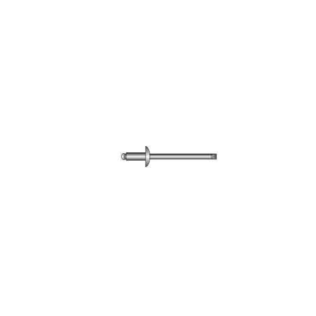 Rebite Cego Aluminio Aço DIN 7337-A Cinza Ø3X10 CHEMITOOL FASTENERS