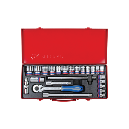 KING TONY 1/2' Socket Set with Accessories 24 (un.) 4028MR