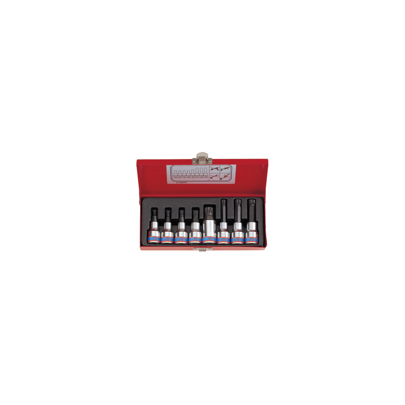 KING TONY 1/2' Spline Head Socket Set - 8 (un.)