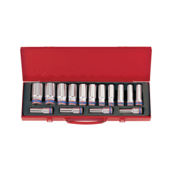 KING TONY 1/2' Deep Socket Set 4215MR - 15 (un.)