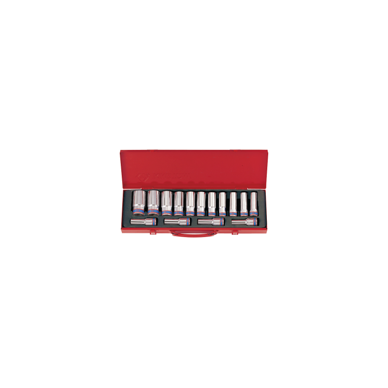 KING TONY 1/2' Deep Socket Set 4215MR - 15 (un.) KING TONY 1/2' Deep Socket Set 4215MR - 15 (un.)