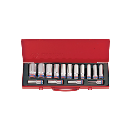 KING TONY 1/2' Deep Socket Set 4215MR - 15 (un.)
