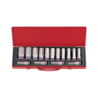 KING TONY 1/2' Deep Socket Set 4215MR - 15 (un.)