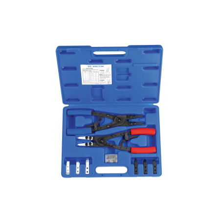 KING TONY 10-1/2' Heavy Duty Replaceable Tip Circlip Plier Set - 15 (un.)