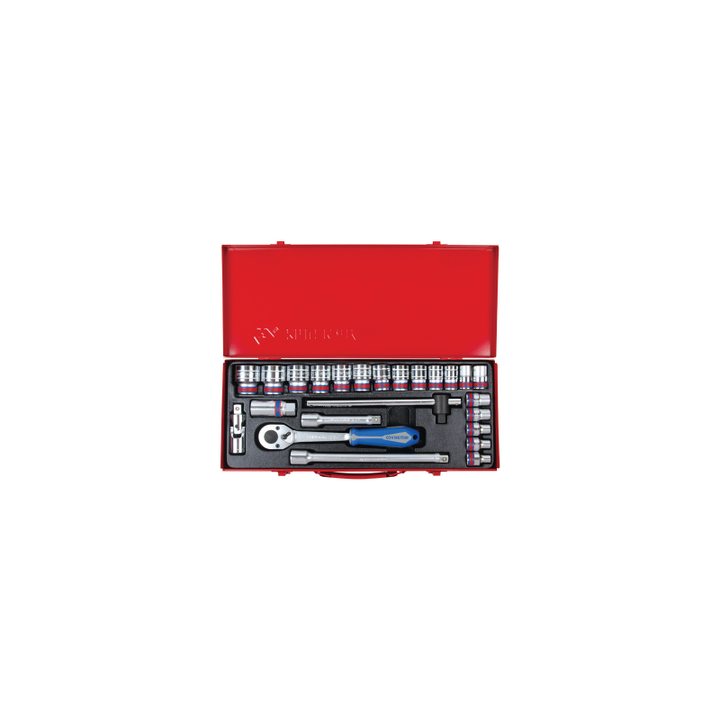 KING TONY 1/2' Socket Set with Accessories 24 (un.) 4528SR KING TONY 1/2' Socket Set with Accessories 24 (un.) 4528SR
