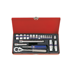 KING TONY 1/4' & 3/8' Socket and Accessories Set 21 (un.) 5022MR