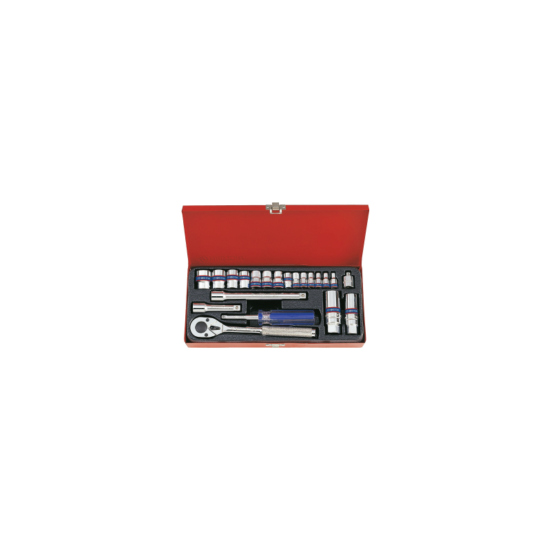KING TONY 1/4' & 3/8' Socket and Accessories Set 21 (un.) 5022MR KING TONY 1/4' & 3/8' Socket and Accessories Set 21 (un.) 5022MR