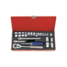 KING TONY 1/4' & 3/8' Socket and Accessories Set 21 (un.) 5022MR