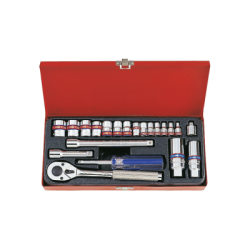 KING TONY 1/4' & 3/8' Socket and Accessories Set 21 (un.) 5022SR