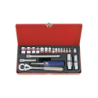 KING TONY 1/4' & 3/8' Socket and Accessories Set 21 (un.) 5022SR