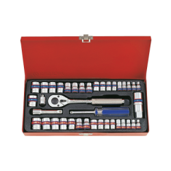 KING TONY 1/4' & 3/8' Socket and Accessories Set 39 (un.) 5039CR