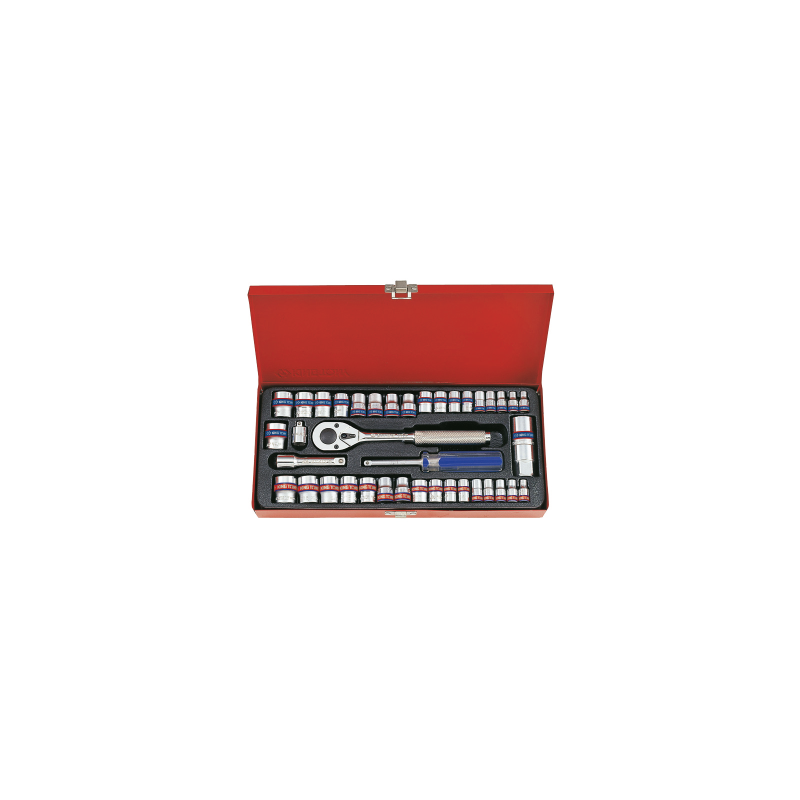 KING TONY 1/4' & 3/8' Socket and Accessories Set 39 (un.) 5039CR
