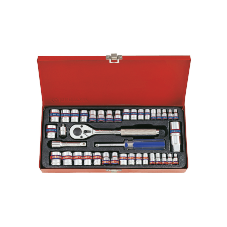 KING TONY 1/4' & 3/8' Socket and Accessories Set 39 (un.) 5039CR