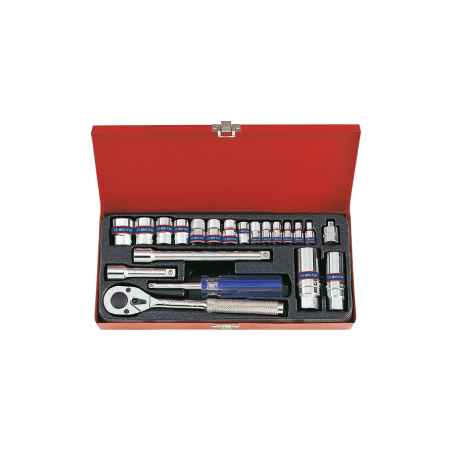 KING TONY 1/4' & 3/8' Socket and Accessories Set 21 (un.) 5522MR