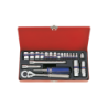 KING TONY 1/4' & 3/8' Socket and Accessories Set 21 (un.) 5522MR