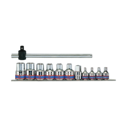 KING TONY TORX® Socket Set on Rail 260 mmL - 12 (un.)