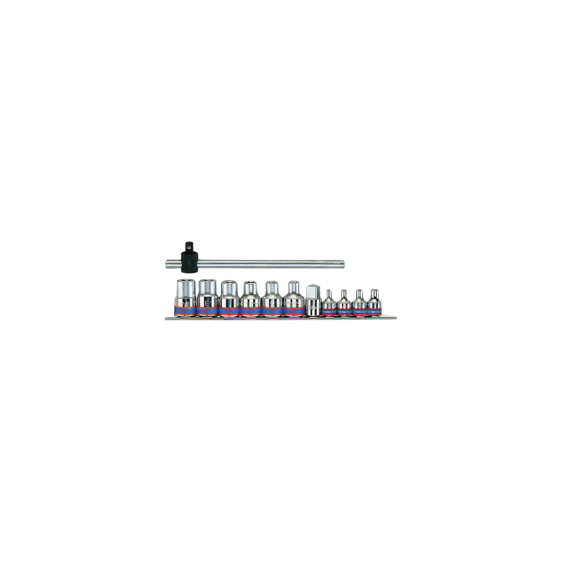KING TONY TORX® Socket Set on Rail 260 mmL - 12 (un.) KING TONY TORX® Socket Set on Rail 260 mmL - 12 (un.)