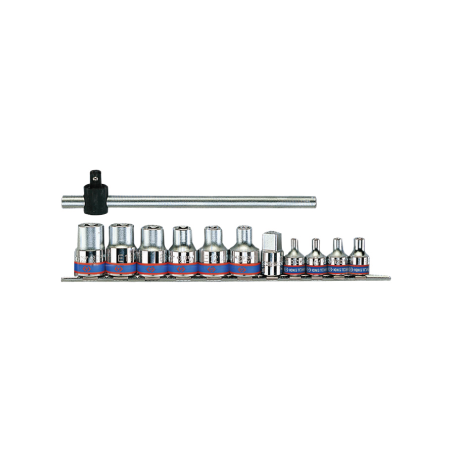 KING TONY TORX® Socket Set on Rail 260 mmL - 12 (un.)