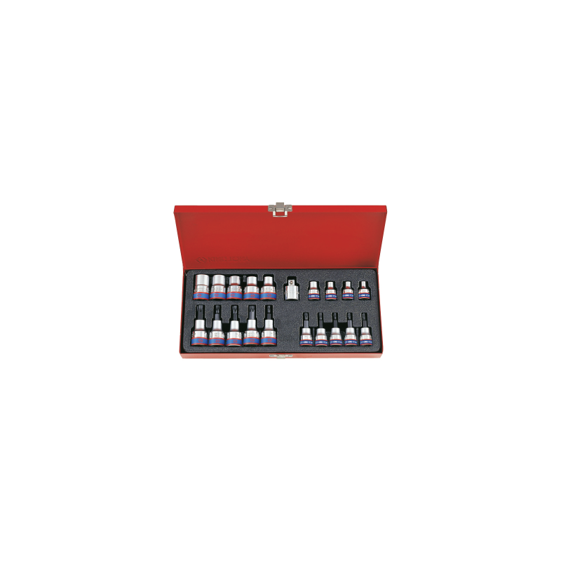 KING TONY 1/4' & 3/8' Socket and Accessories Set 20 (un.) 7120PR01