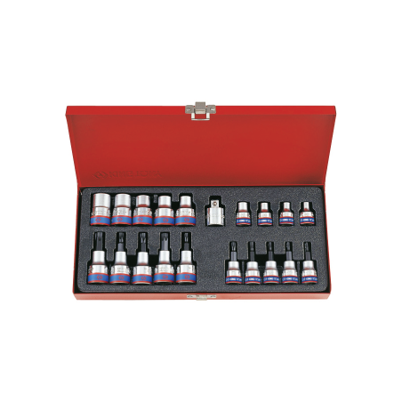KING TONY 1/4' & 3/8' Socket and Accessories Set 20 (un.) 7120PR01