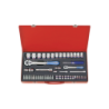 KING TONY 1/4' & 3/8' Socket and Accessories Set 58 (un.) 7558MR