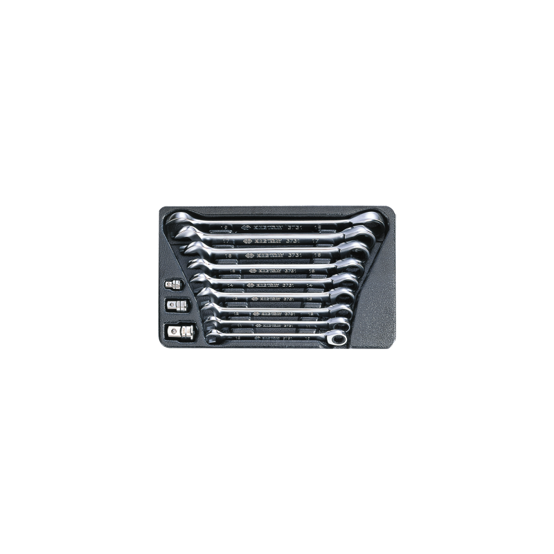 KING TONY Tool Set Content on Tray - 12 (un.) 9-10212MR