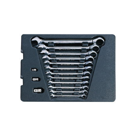 KING TONY Tool Set Content on Tray - 15 (un.) 9-10215MR