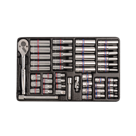 KING TONY Tool Set Content on Tray - 48 (un.)