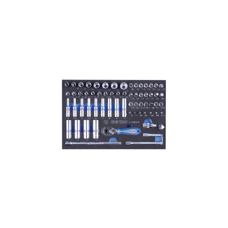 KING TONY Tool Set Content on Tray - 65 (un.)