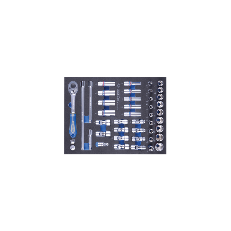 KING TONY 3/8' Socket and Accessory Set for Tool Trolley 44 (un.) KING TONY 3/8' Socket and Accessory Set for Tool Trolley 44 (un.)