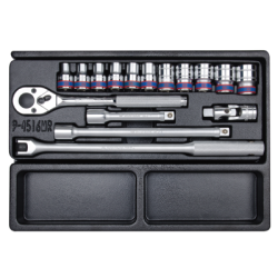 KING TONY Metric Socket Set and Accessories for Tool Trolley 25 (un.)