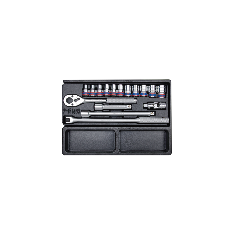 KING TONY Metric Socket Set and Accessories for Tool Trolley 25 (un.)