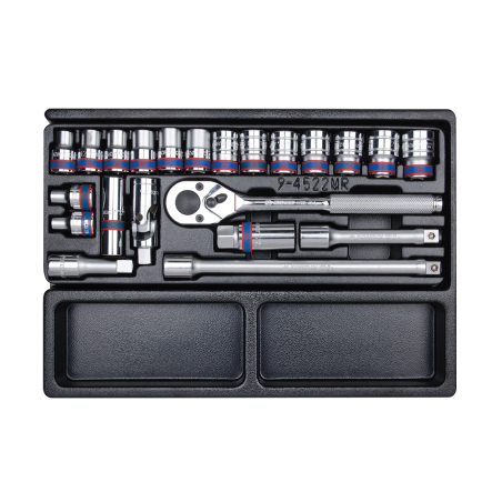 KING TONY Metric Socket Set and Accessories for Tool Trolley 22 (un.)