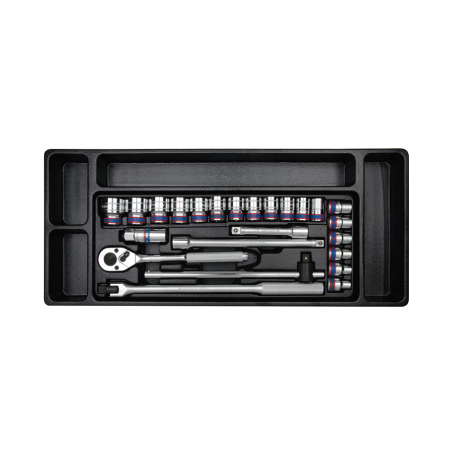 KING TONY Metric Socket Set and Accessories for Tool Trolley 26 (un.)