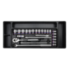 KING TONY Metric Socket Set and Accessories for Tool Trolley 26 (un.)