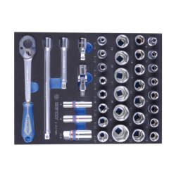 KING TONY Metric Socket Set and Accessories for Tool Trolley 37 (un.)