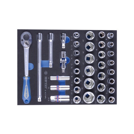 KING TONY Metric Socket Set and Accessories for Tool Trolley 37 (un.)