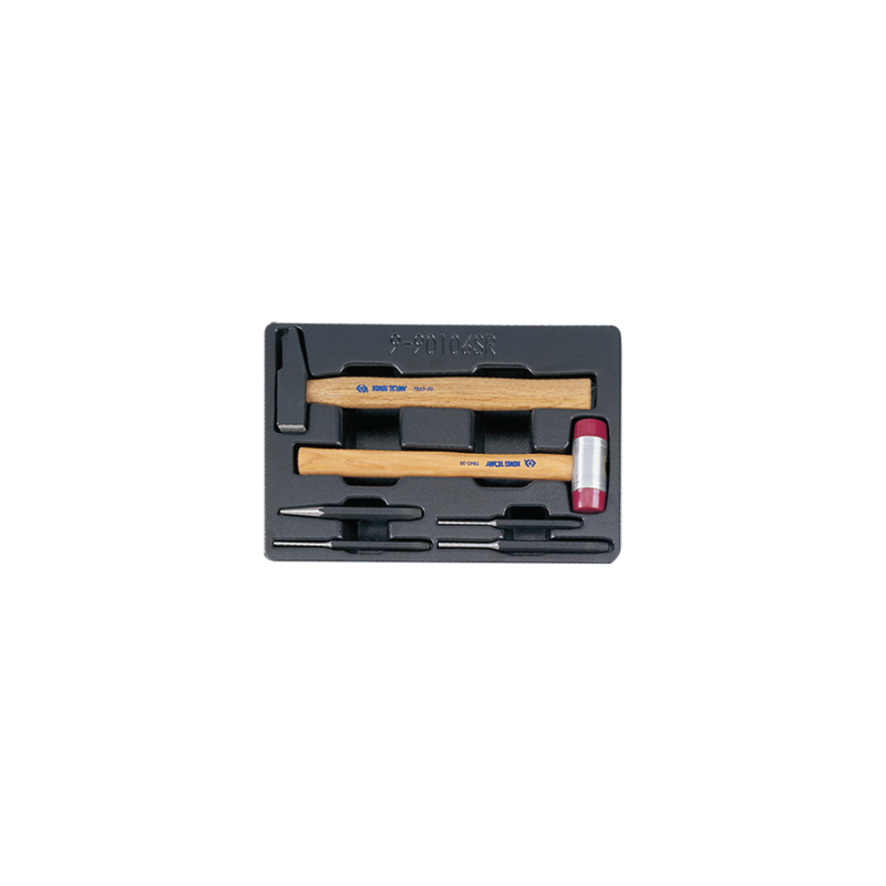 KING TONY 6 Pieces - Centre and Pin Punch, Hammer Module Set