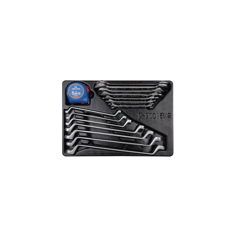 KING TONY 15 Pieces Combination & Offset Ring Wrench Set for Tool Chest