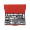 KING TONY 1/4'+3/8'+1/2' Socket Set 62 (un.) 9563MR