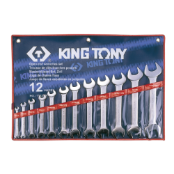 KING TONY 12 (un.) Open End Wrench Set 1112SR