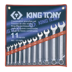 Estuche de Llaves Combinadas con Carraca 11 (un.) 1211MR KING TONY