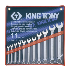KING TONY 11 (un.) Combination Wrench Set 1211SR