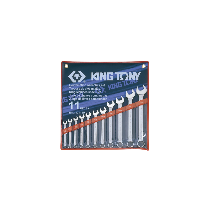 KING TONY 11 (un.) Combination Wrench Set 1211SR