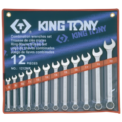 KING TONY 12 (un.) Combination Wrench Set 1212MR