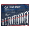KING TONY 14 (un.) Combination Wrench Set 1215MR01