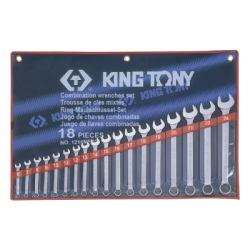 KING TONY 18 (un.) Combination Wrench Set 1218MR01