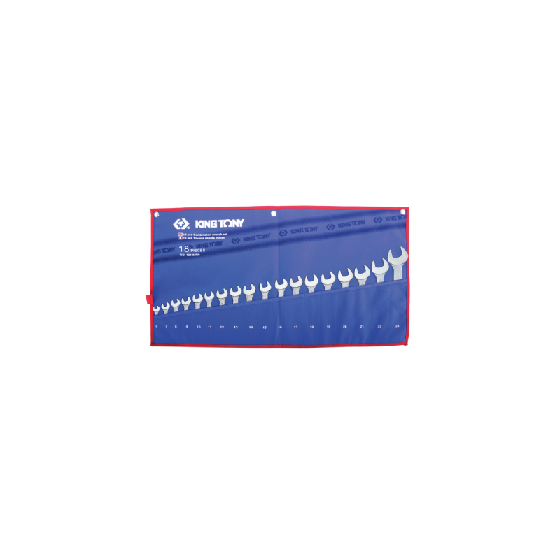 Estuche de Llaves Combinadas con Carraca 18 (un.) 1218MRN KING TONY